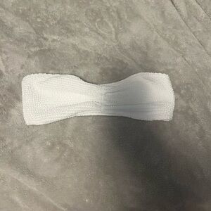 White Bandeau Style Bikini Top